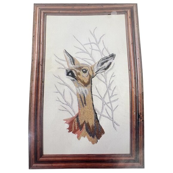 Vintage Creative Expressions Crewel Embroidery Kit Scent In The Wind Deer 1980 - Picture 2 of 7